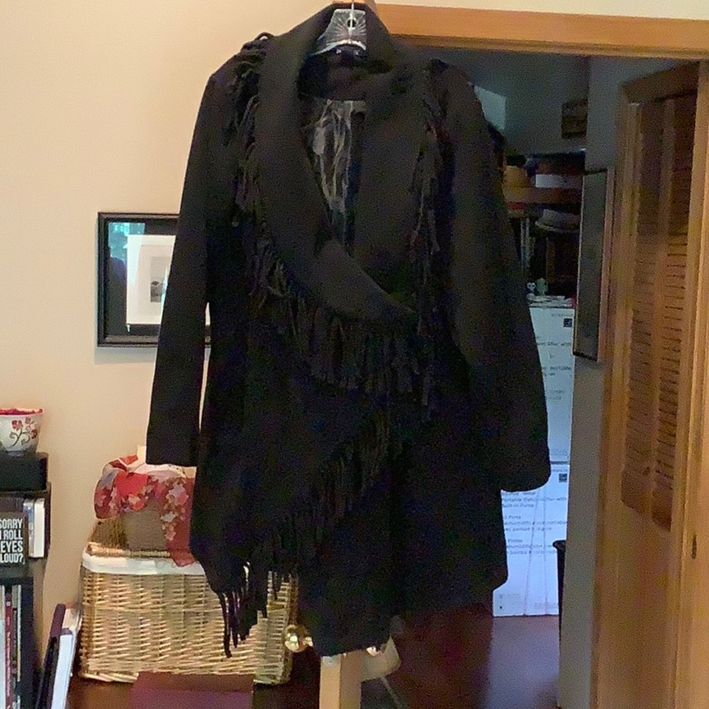 Roaman’s Black Fringed Jacket